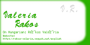 valeria rakos business card